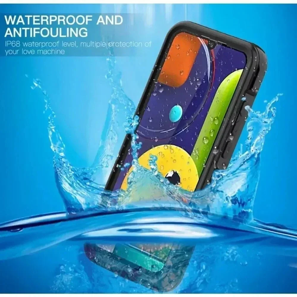 For Samsung Galaxy A02s Case Rugged Waterproof Shockproof Cover Screen Protector